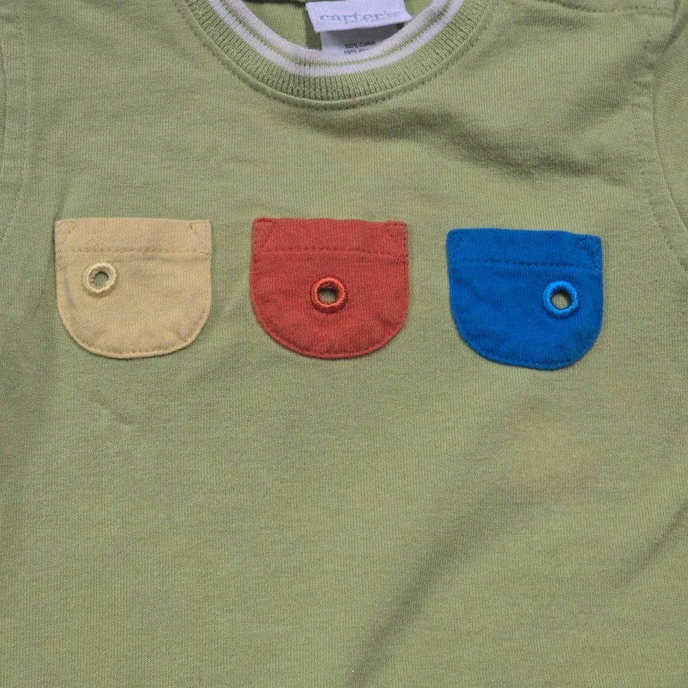 Carters Very Hungry Caterpillar Eric Carle Green Romper 3-6M Baby Boy Girl 2002